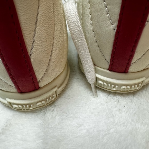 Miu Miu Red, Black, and off White Sneakers - Picture 10 of 12